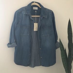 NWT Universal Thread Denim Button Up